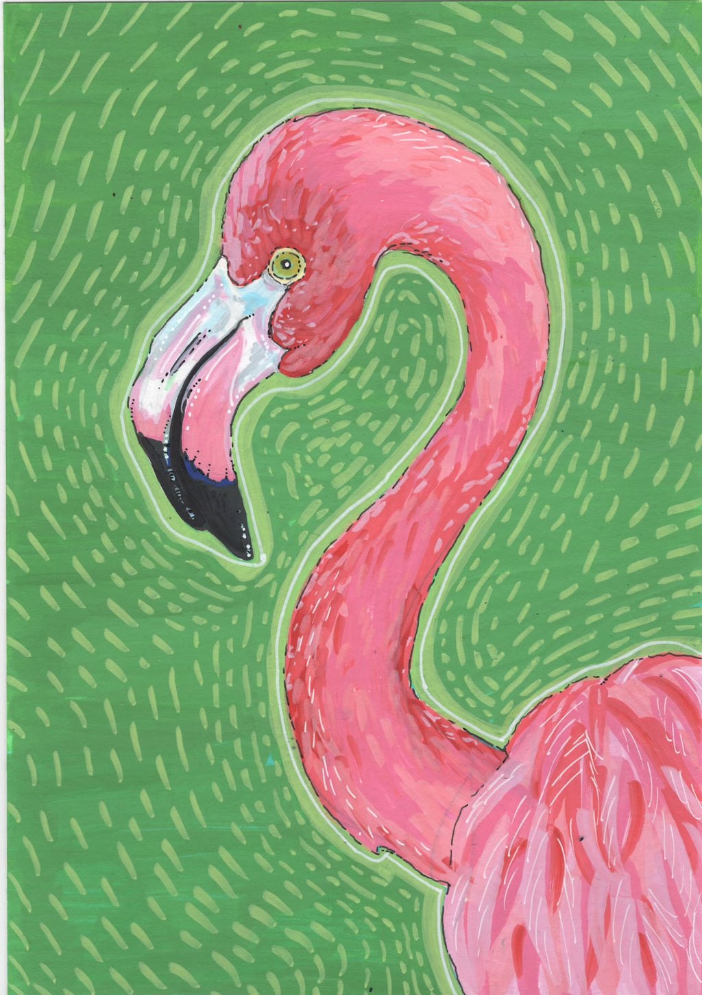 Original Art Print - Flamingo