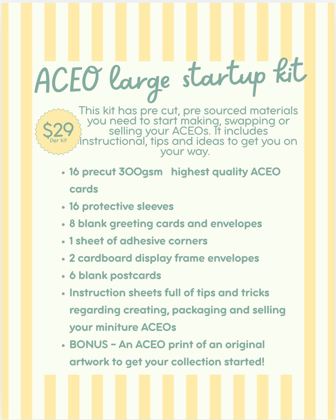 Large ACEO starter kit