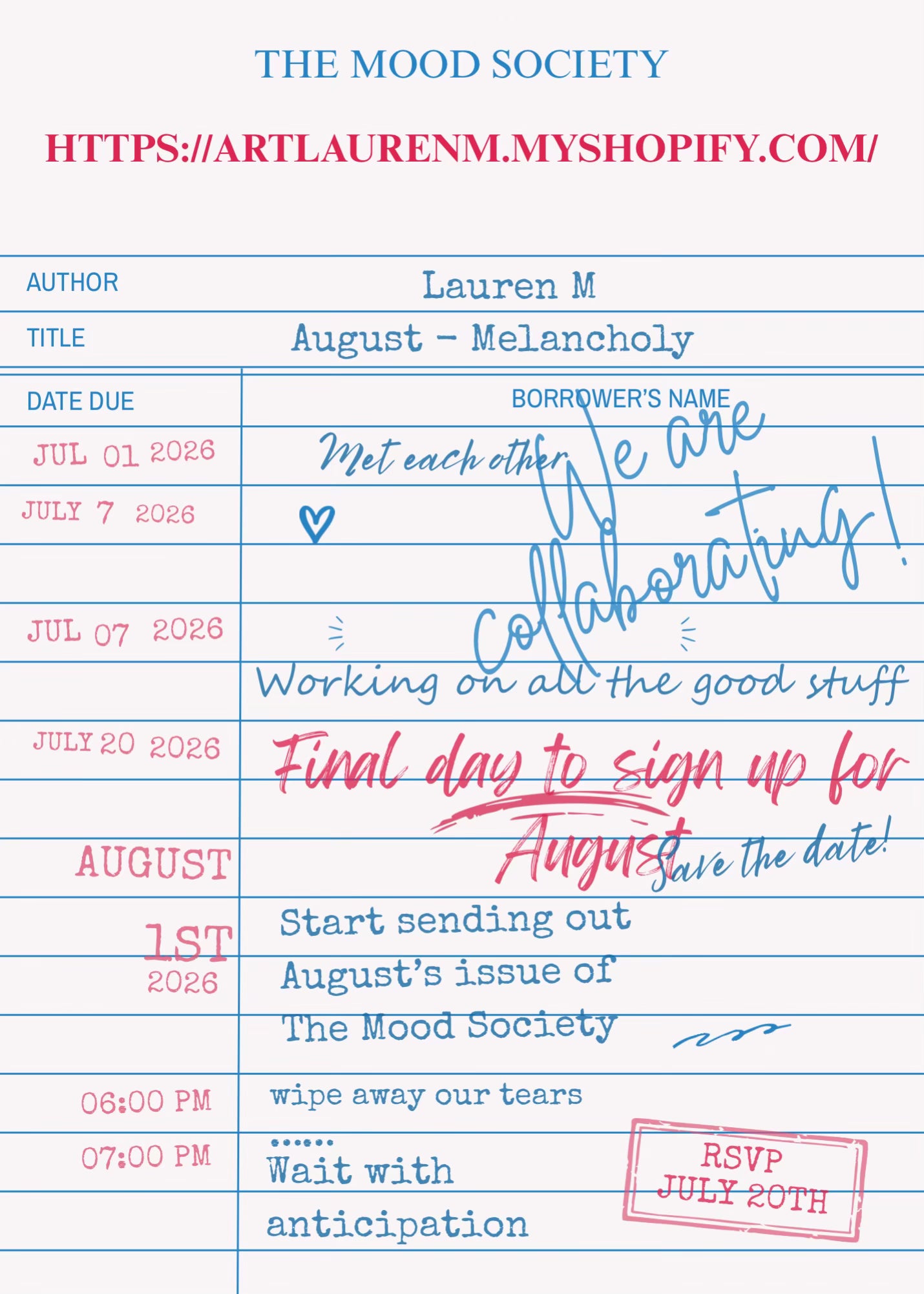 The Mood Society Print Club